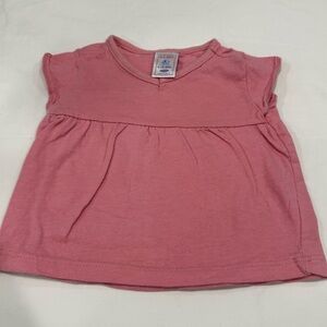 Y2K Old Navy Pink Short Sleeve Kids Babydoll Tee Size 6-12 months